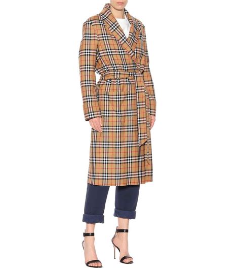 karierter wollrock burberry|Burberry Wool Coats for Women .